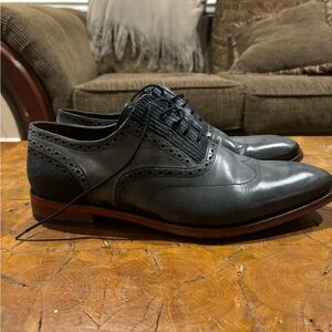 Men's Classic Black Leather Dress Shoes